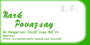 mark povazsay business card